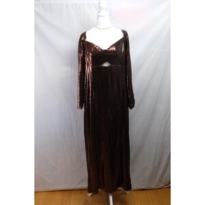 Eloquii plus size sequin dress. Size 14. Brown